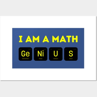 I Am A Math Genius Posters and Art